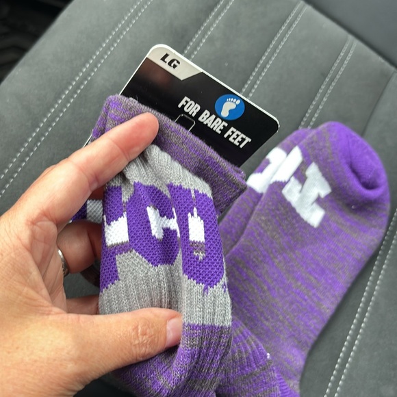 For Bare Feet First String TCU purple
Horned Frogs Men’s Socks large size 10-13 - Picture 6 of 7